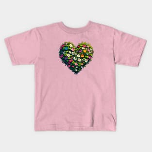 Floral Heart Kids T-Shirt